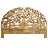 Hand Carved King Size Bed Headboard Bed Head Gold Finish
